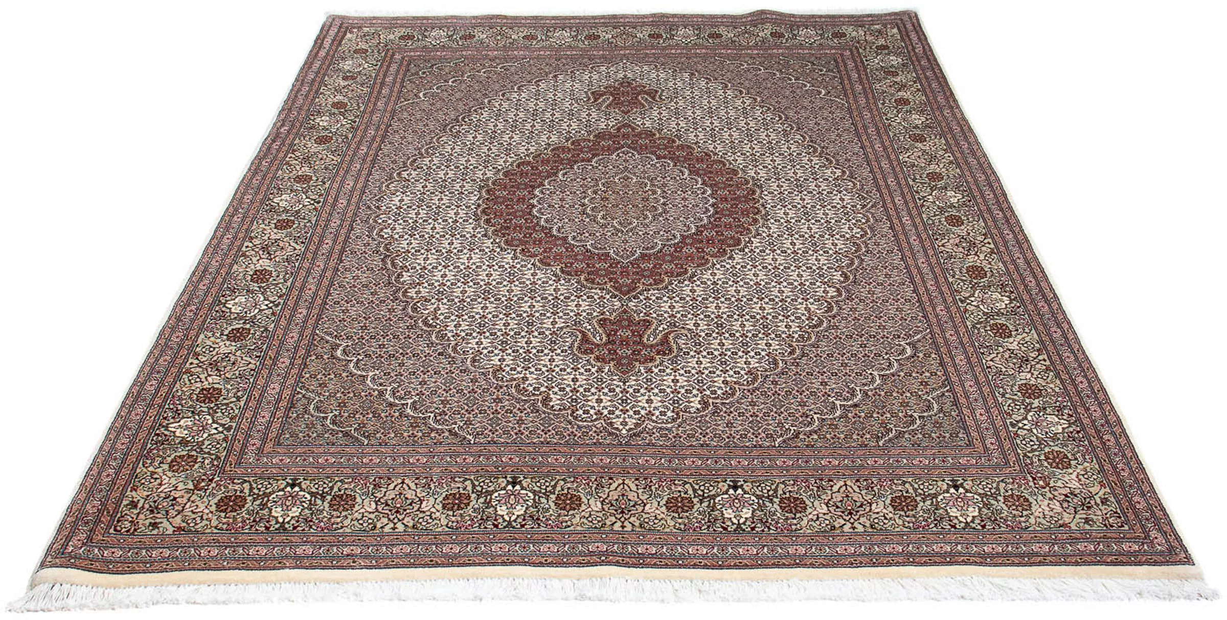 morgenland Orientteppich »Perser - Täbriz - Royal - 205 x 153 cm - hellbrau günstig online kaufen