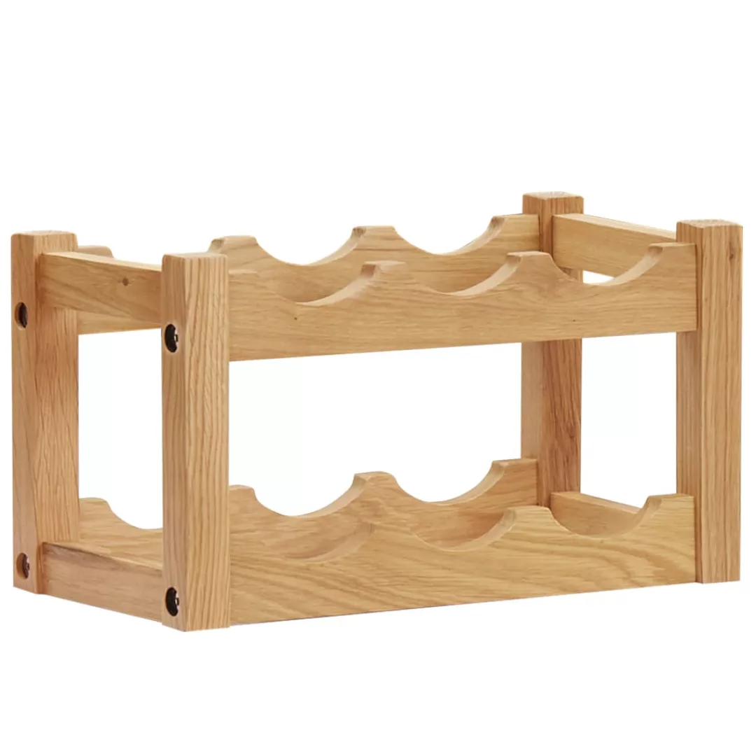 Weinregal Für 6 Flaschen 37 X 21 X 21 Cm Eiche Massivholz günstig online kaufen