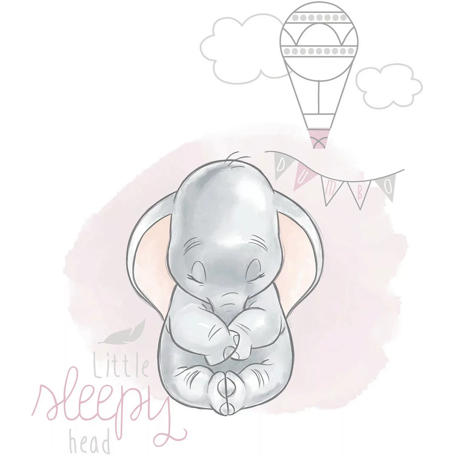 Komar Poster "Dumbo Sleepy", Disney, (1 St.), Kinderzimmer, Schlafzimmer, W günstig online kaufen