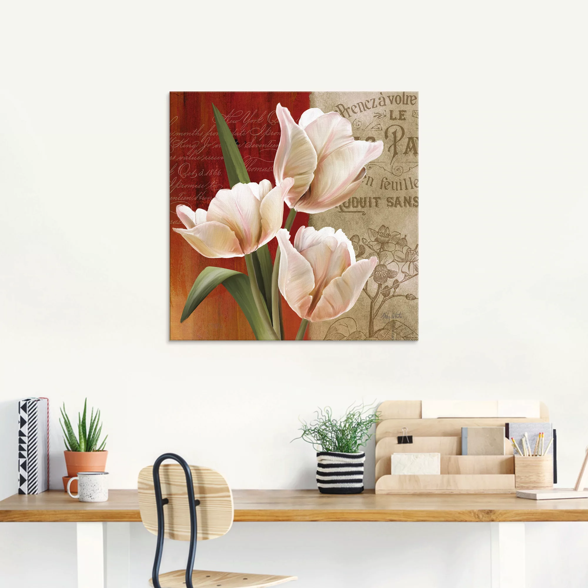 Artland Glasbild "Französische Tulpencollage", Blumen, (1 St.), in verschie günstig online kaufen