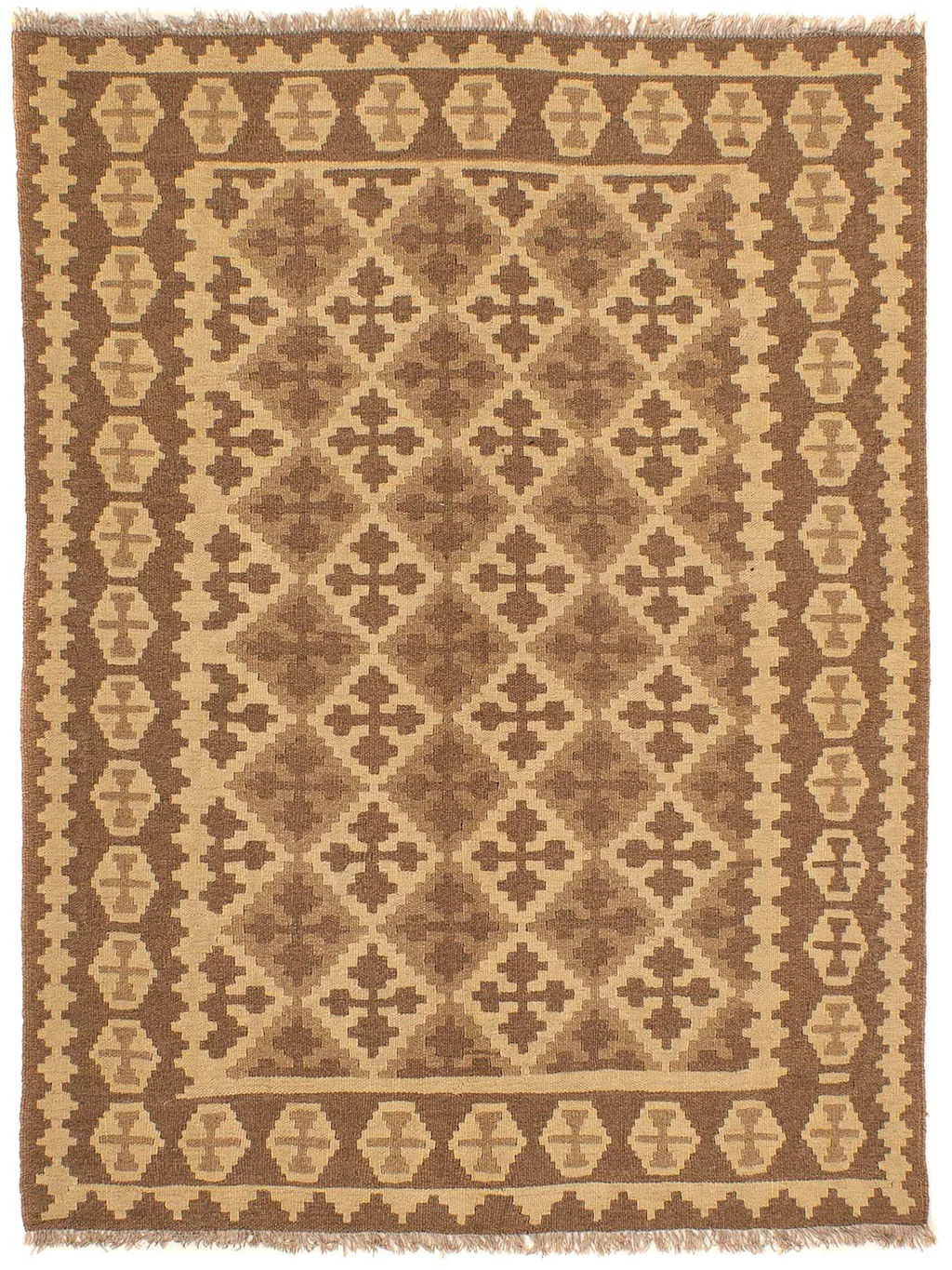 morgenland Wollteppich »Kelim - Oriental - 189 x 145 cm - hellbraun«, recht günstig online kaufen