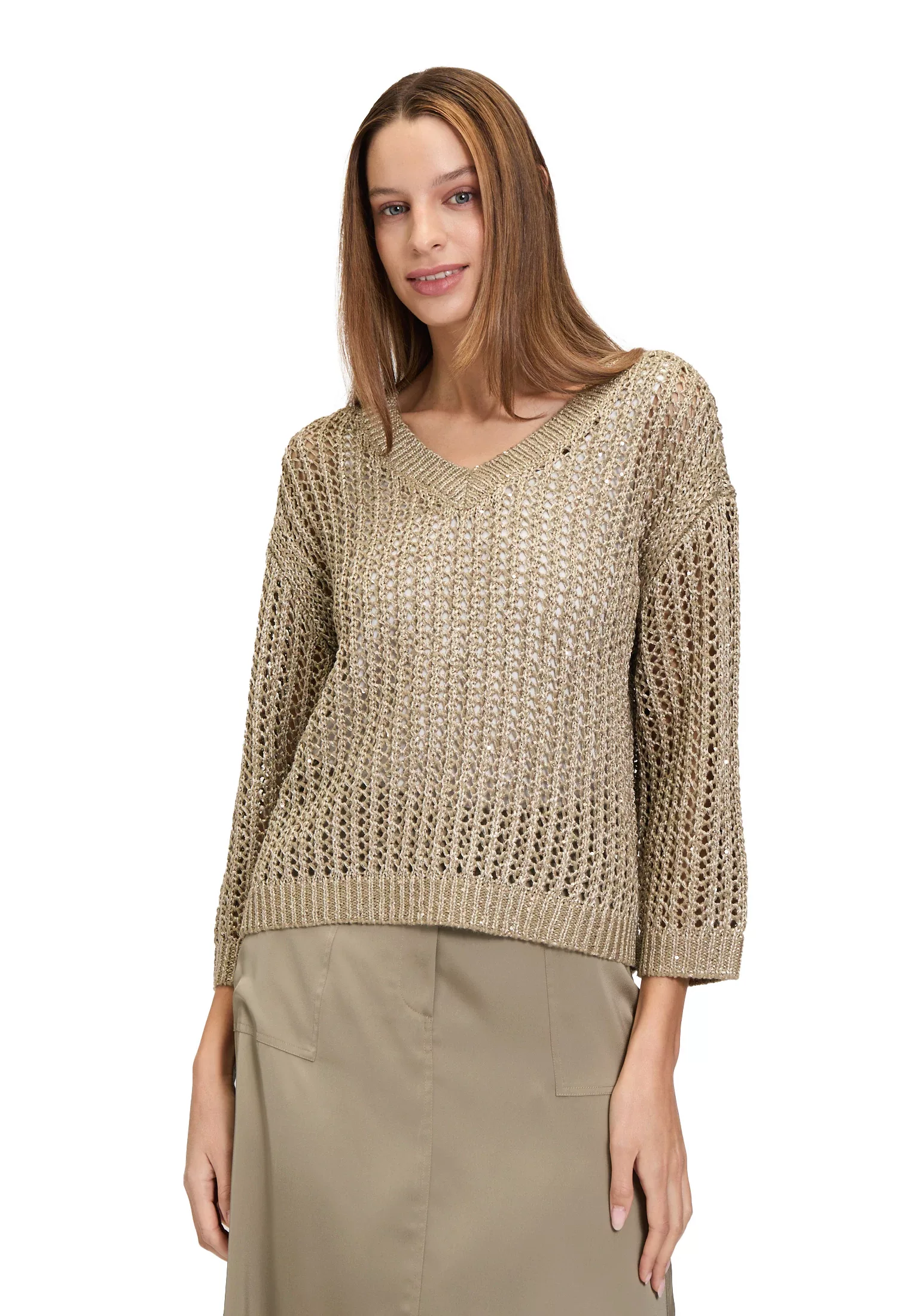 Betty Barclay Strickpullover "Betty Barclay Lochstrick-Pullover mit Paillet günstig online kaufen