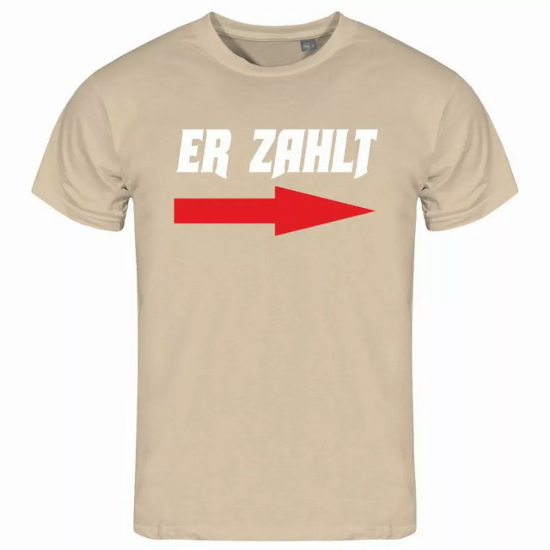 deinshirt Print-Shirt Herren T-Shirt Er zahlt Funshirt mit Motiv günstig online kaufen