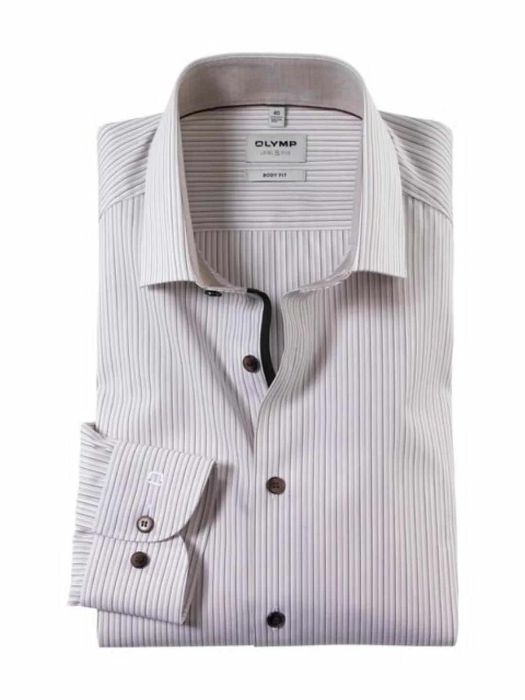 OLYMP Businesshemd - Level Five - langarm Hemd - minimal Stripe - body fit günstig online kaufen