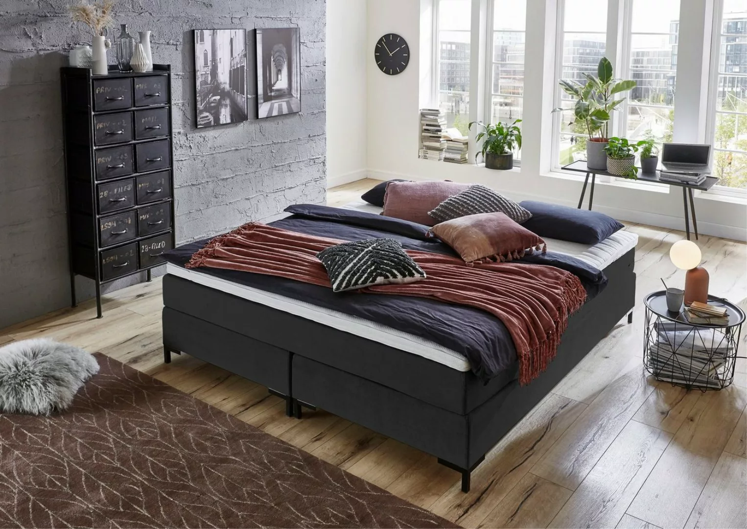 ATLANTIC home collection Boxspringbett "Romy", ohne Kopfteil, frei im Raum günstig online kaufen