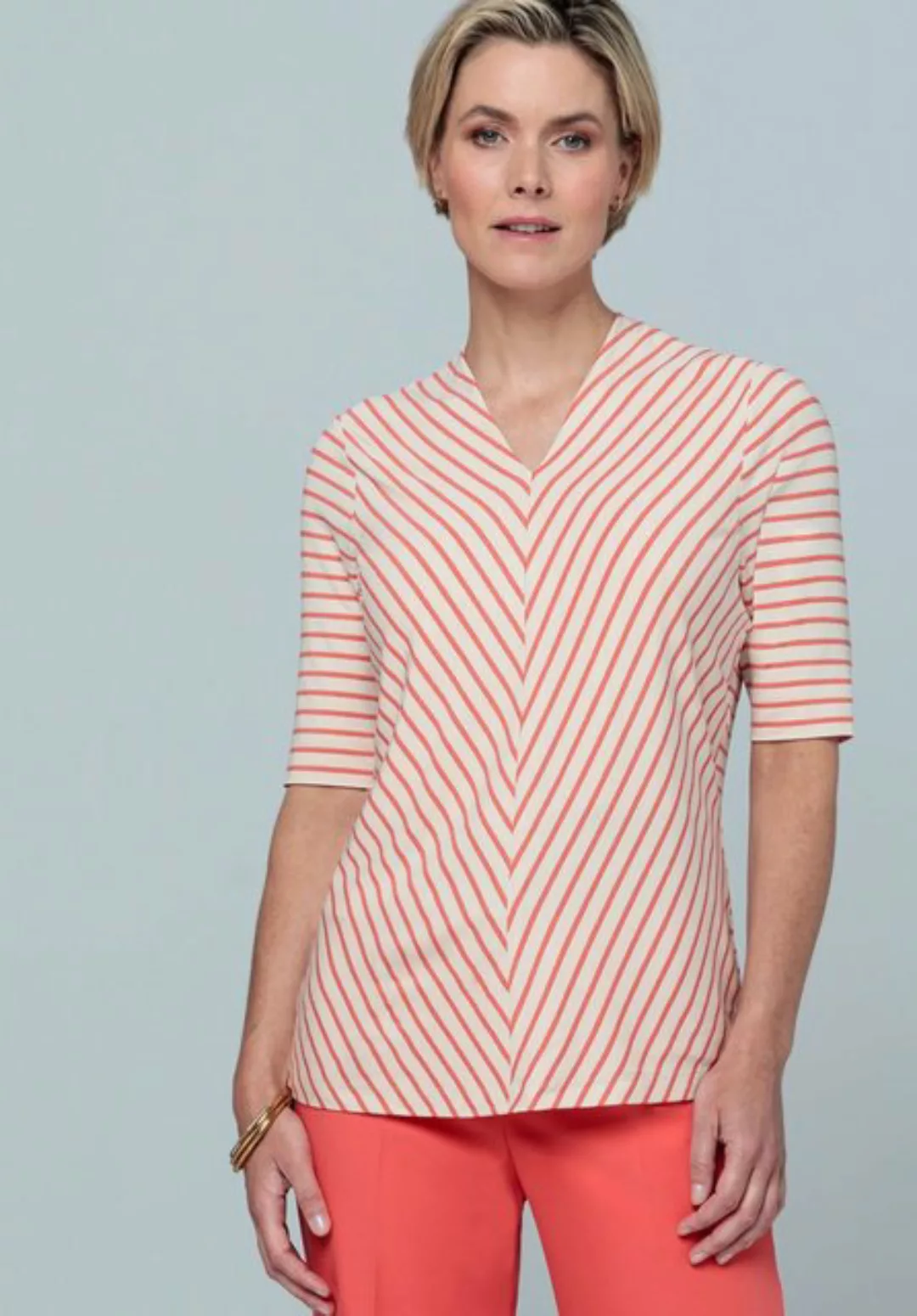 bianca Kurzarmshirt TINI mit angesagtem Ringel-Dessin in Trendfarben günstig online kaufen