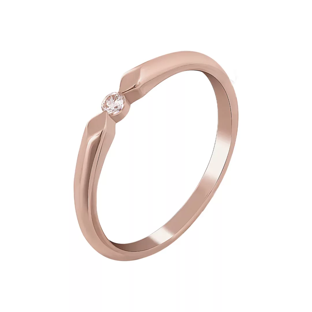 CAÏ Fingerring "925 Silber rosévergoldet mit Zirkonia" günstig online kaufen