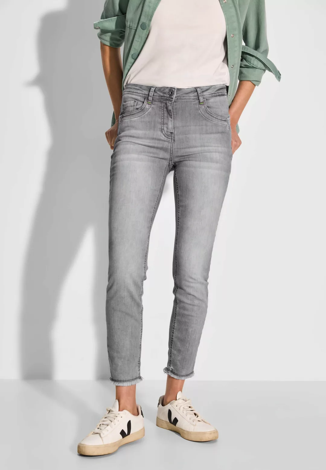 Cecil Slim-fit-Jeans, in grauer Waschung günstig online kaufen