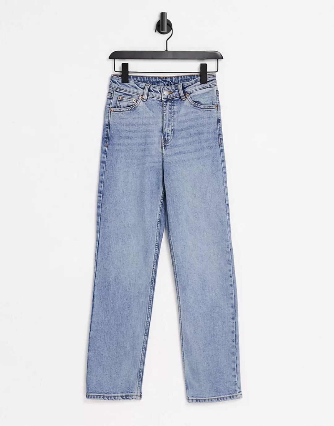 Dr Denim – Li – Jeans mit mittelhohem Bund und geradem Schnitt in verwasche günstig online kaufen