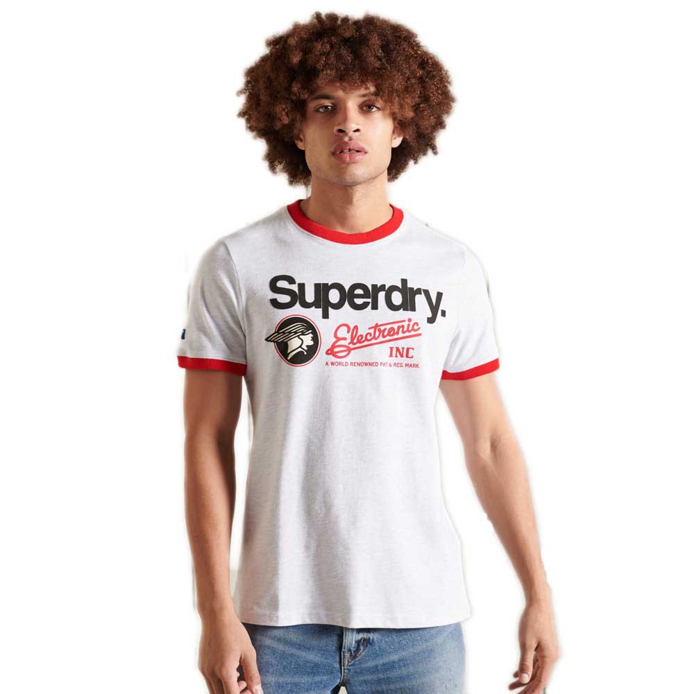 Superdry Core Logo Ac Ringer Kurzärmeliges T-shirt S Glacier Grey Marl günstig online kaufen