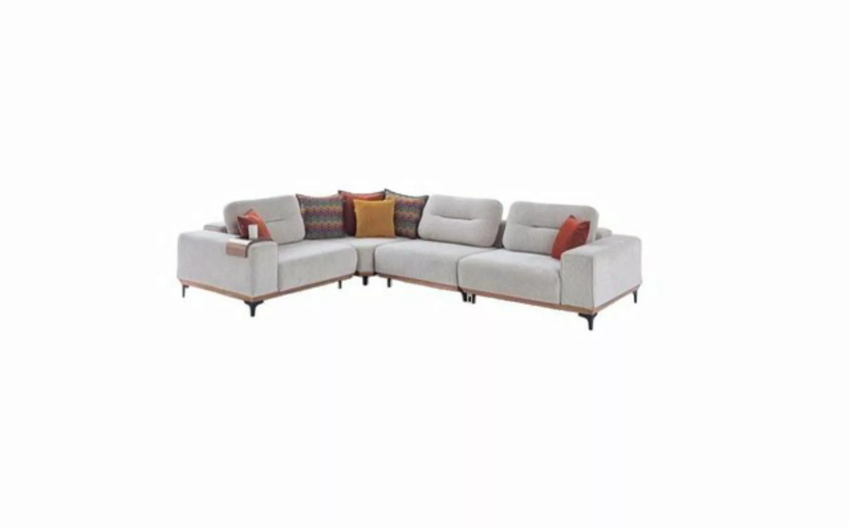 JVmoebel Ecksofa Weißes Ecksofa Moderne L-Form Couch Wohnzimmer Polstersofa günstig online kaufen