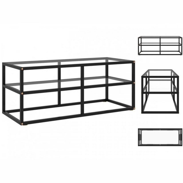 vidaXL TV-Schrank TV-Schrank Schwarz mit Hartglas 100x40x40 cm Lowboard günstig online kaufen