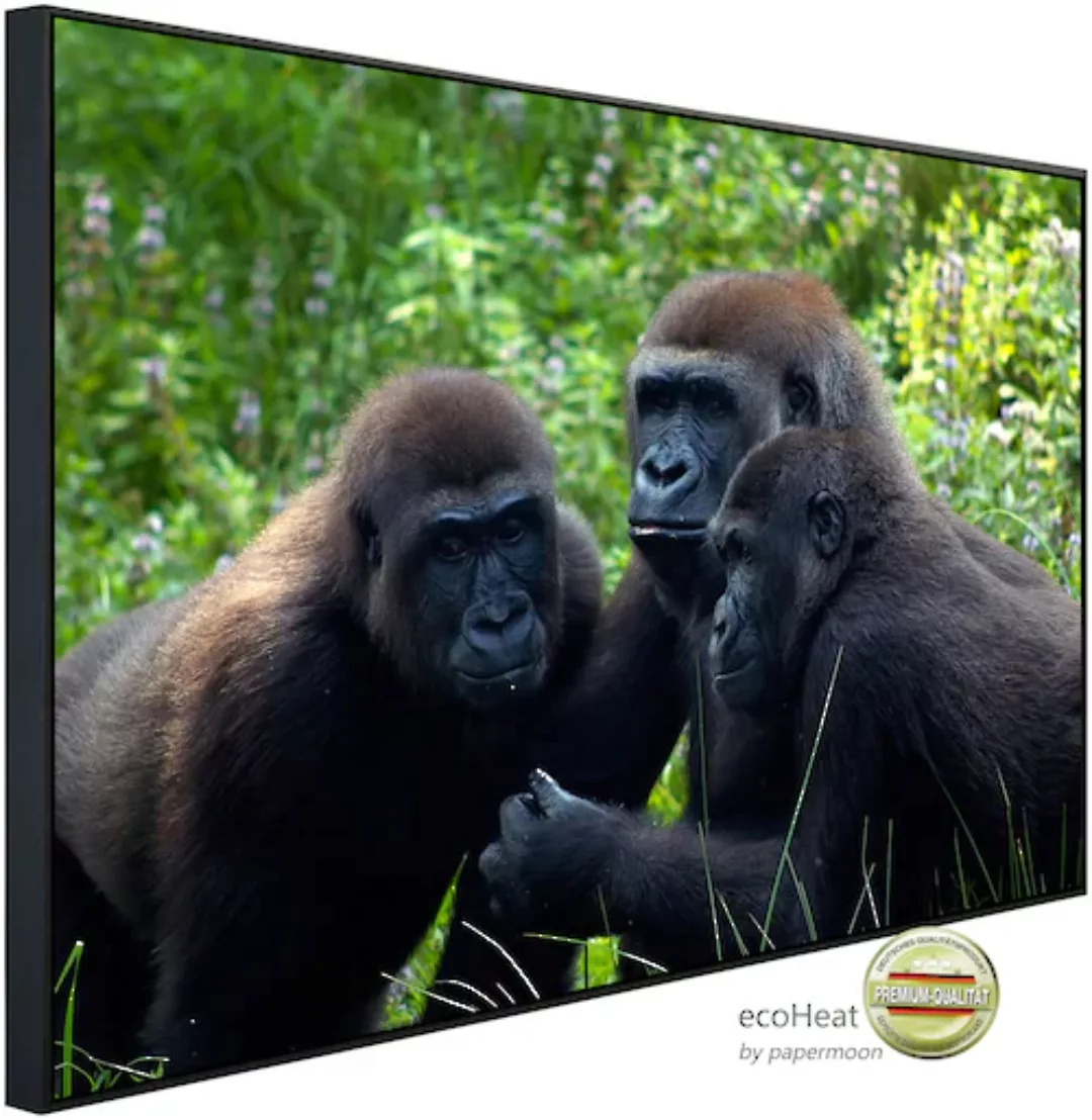 Papermoon Infrarotheizung »Gorilla Treffen«, sehr angenehme Strahlungswärme günstig online kaufen