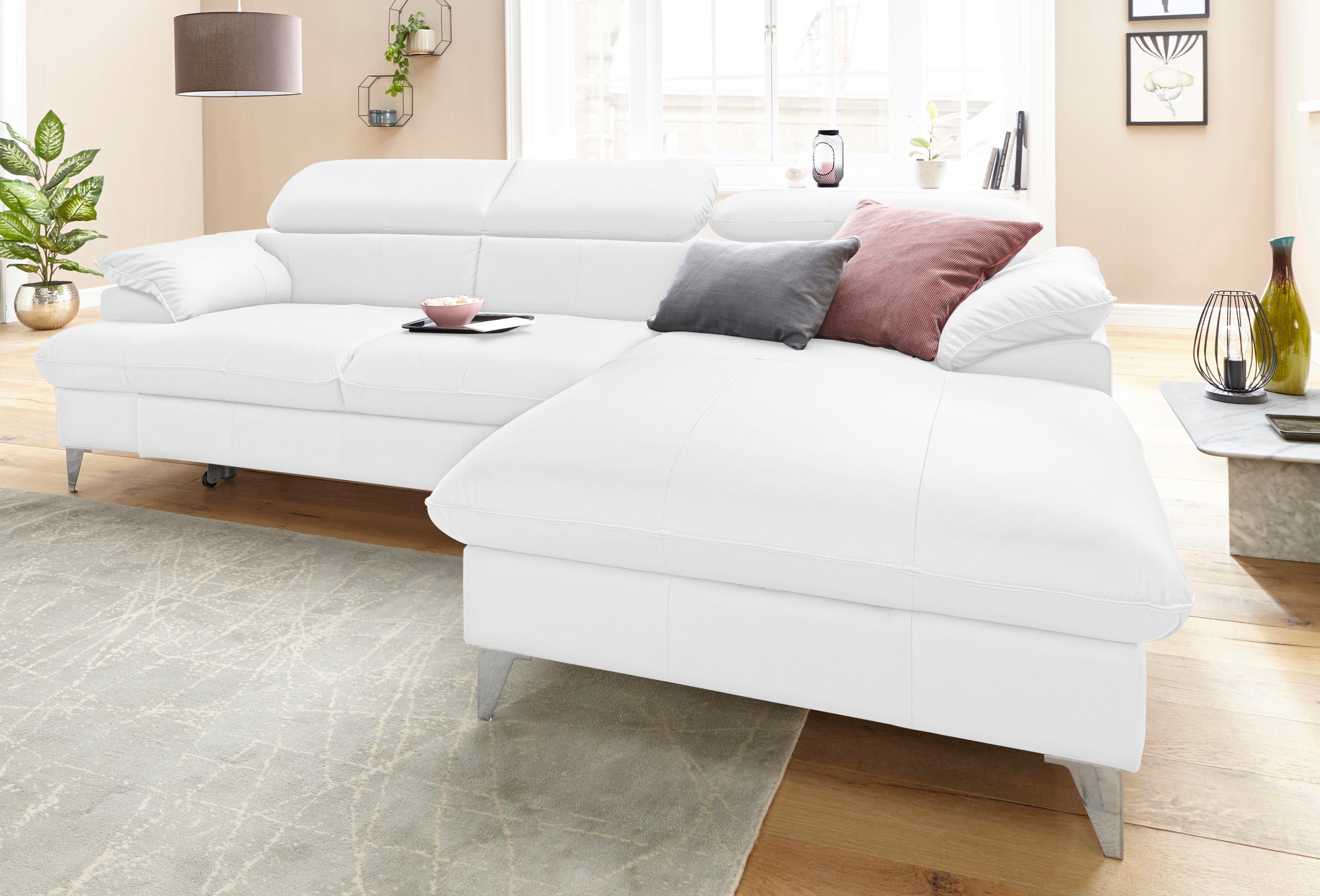 COTTA Ecksofa "Caluso L-Form", mit Kopfteilverstellung, wahlweise mit Bettf günstig online kaufen