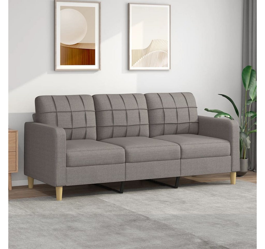 vidaXL Sofa 3-Sitzer-Sofa Couch Taupe 180 cm Stoff günstig online kaufen