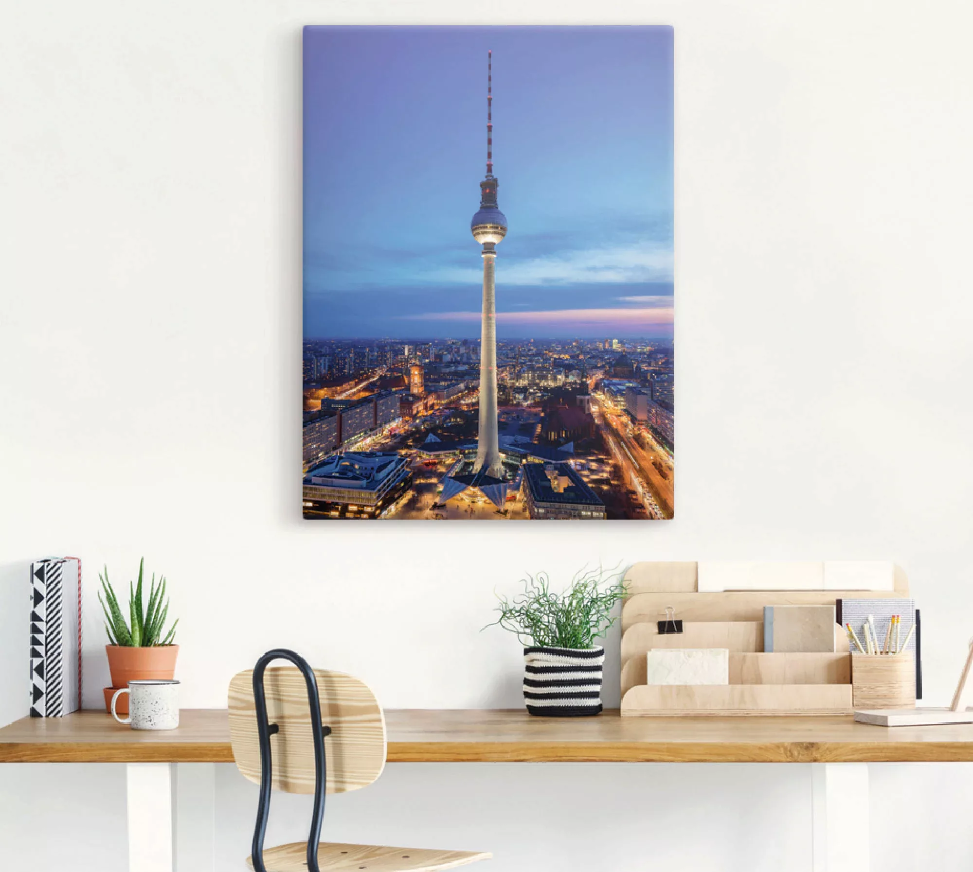 Artland Wandbild »Berlin Fernsehturm«, Deutschland, (1 St.), als Leinwandbi günstig online kaufen