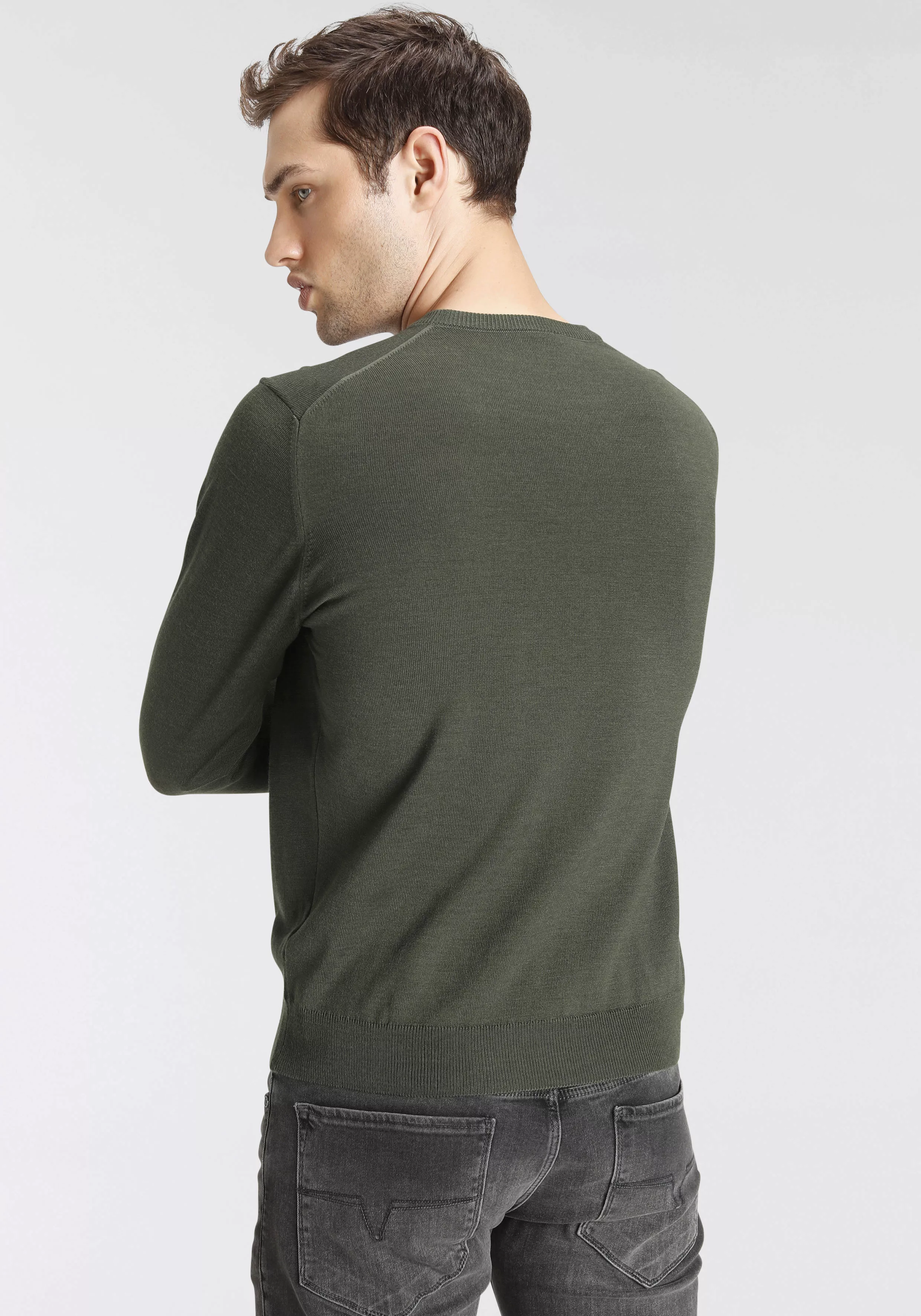 OLYMP V-Ausschnitt-Pullover "Luxor", klassischer Strickpullover günstig online kaufen