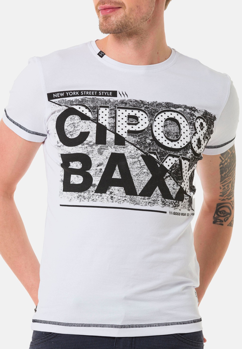 Cipo & Baxx T-Shirt, mit großem Markenprint günstig online kaufen