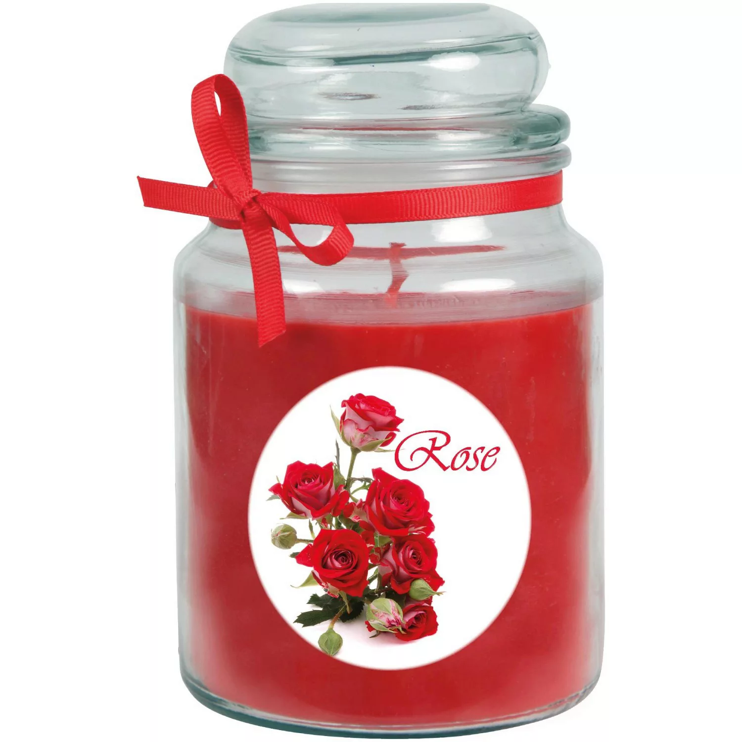 HS Candle Duftkerze & Glas Duft Bild Bonbon Ø10 cm Rose günstig online kaufen