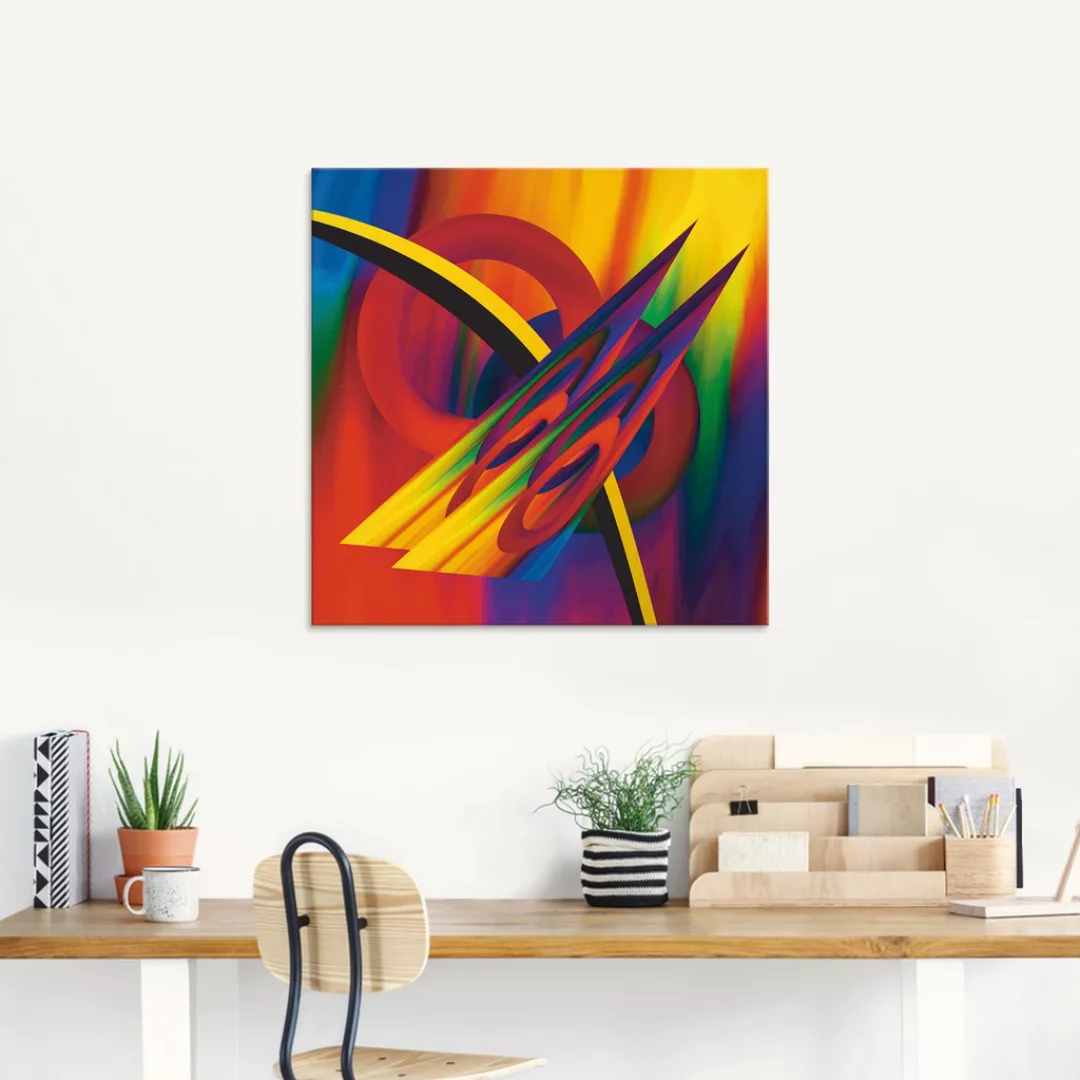 Artland Glasbild "Modern Bunt", Muster, (1 St.) günstig online kaufen