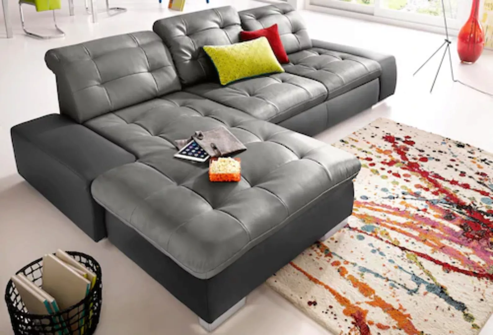 sit&more Ecksofa »Palomino L-Form«, wahlweise XL oder XXL und mit Bettfunkt günstig online kaufen