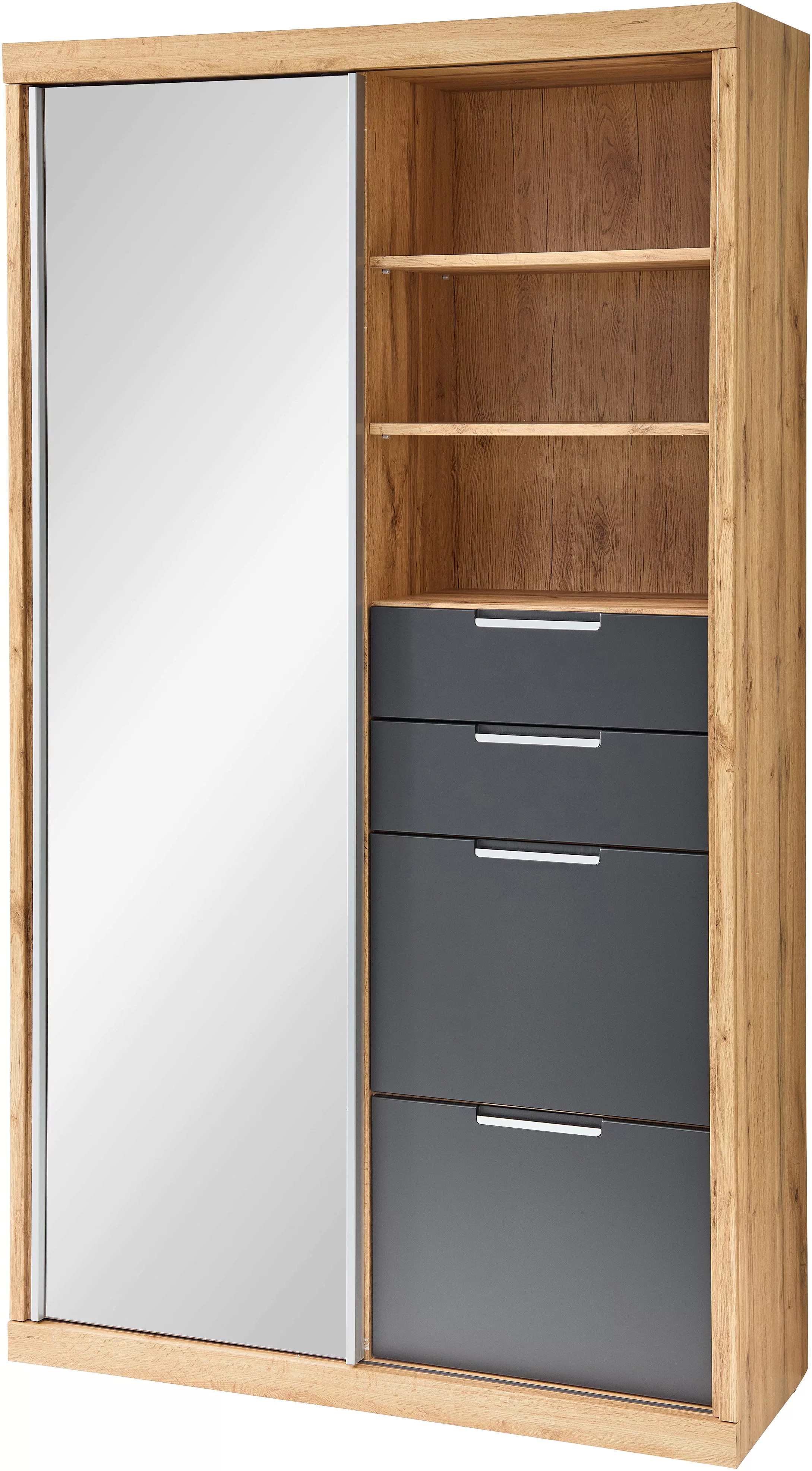 Innostyle Garderobenschrank SINGLE TWO (1-St) 1 Spiegel-/Schiebetür, 2 Schu günstig online kaufen