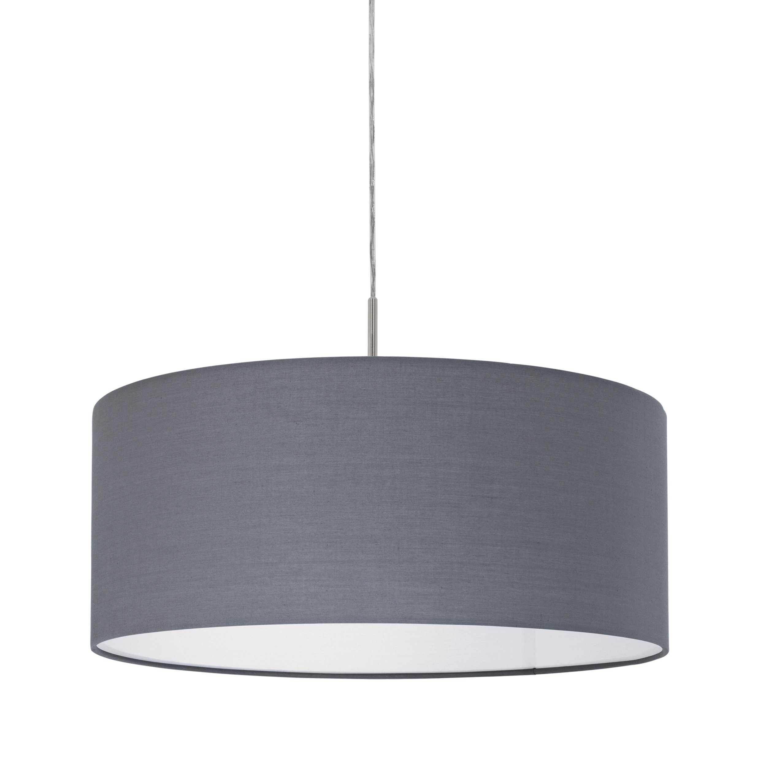 Eglo Hängeleuchte Pasteri 1-flammig Grau-Nickel matt Ø 530mm E27 60 W günstig online kaufen