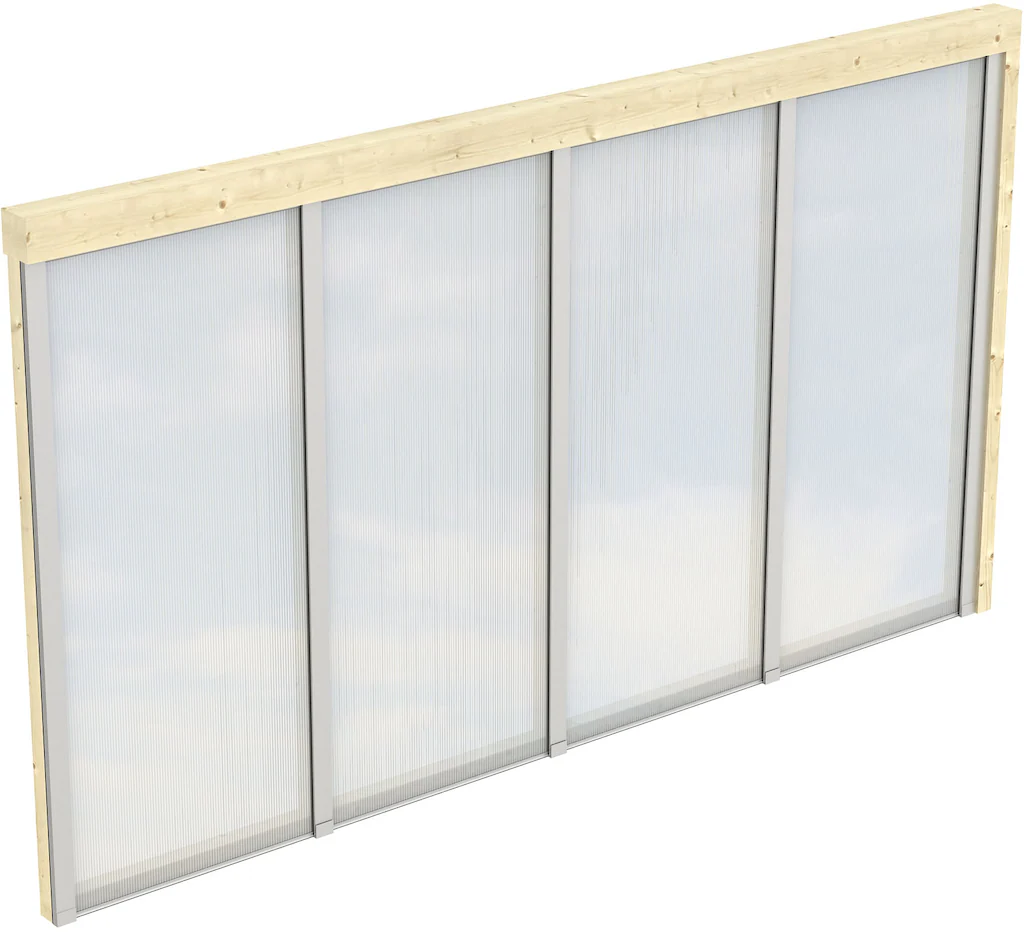 Skan Holz Polycarbonat Seitenwand für Terrassenüberdachung 400/389 cm Tiefe günstig online kaufen