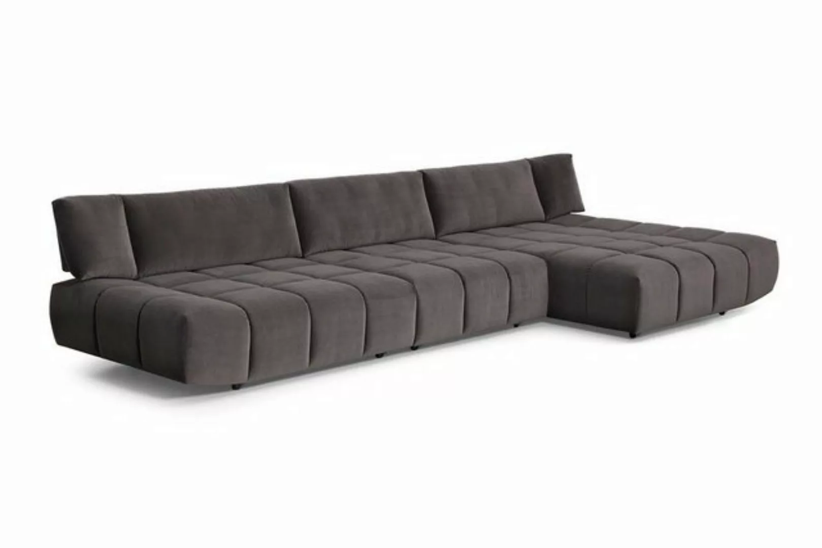 daslagerhaus living Big-Sofa Sofakombination Belina Stoff grau günstig online kaufen