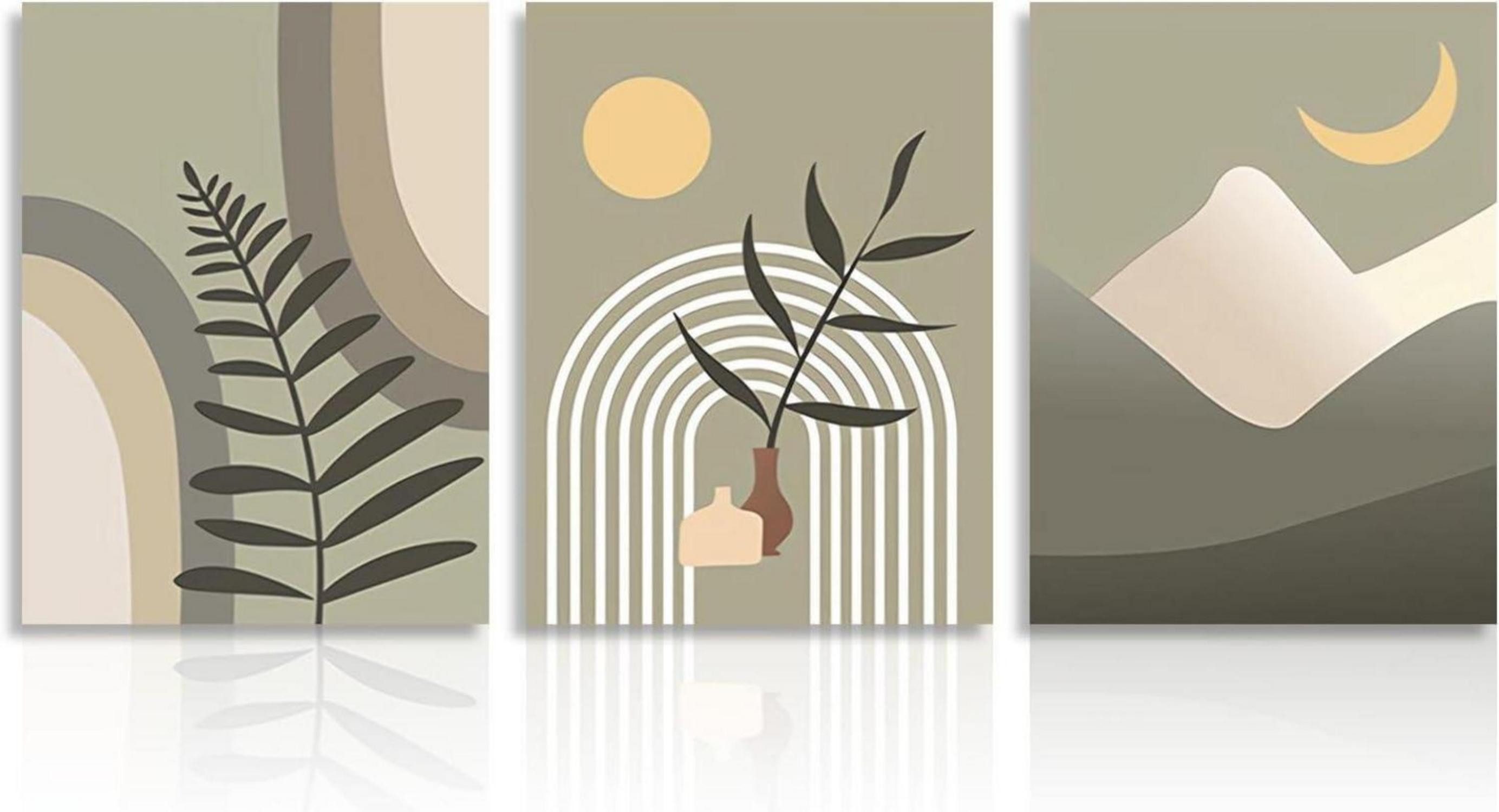 Dazzlewall Leinwandbild Boho Abstrakte Wandbilder Sonne günstig online kaufen