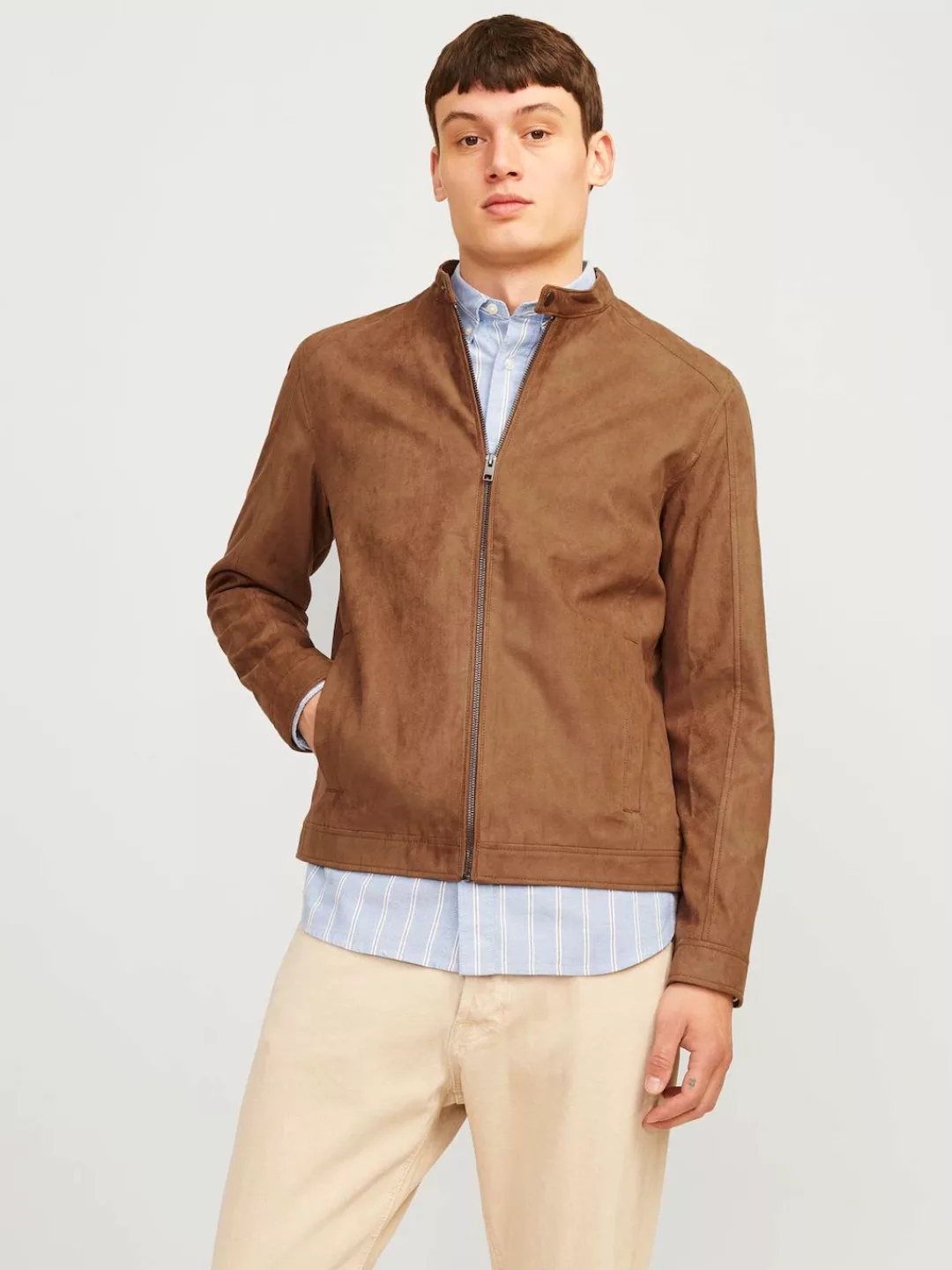 Jack & Jones Lederimitatjacke "JJEDYLAN CLEAN JACKET NOOS" günstig online kaufen