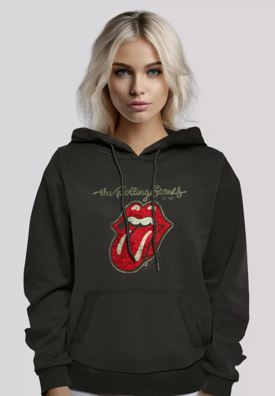 F4NT4STIC Kapuzenpullover "The Rolling Stones Plastered Tongue Washed", Pre günstig online kaufen