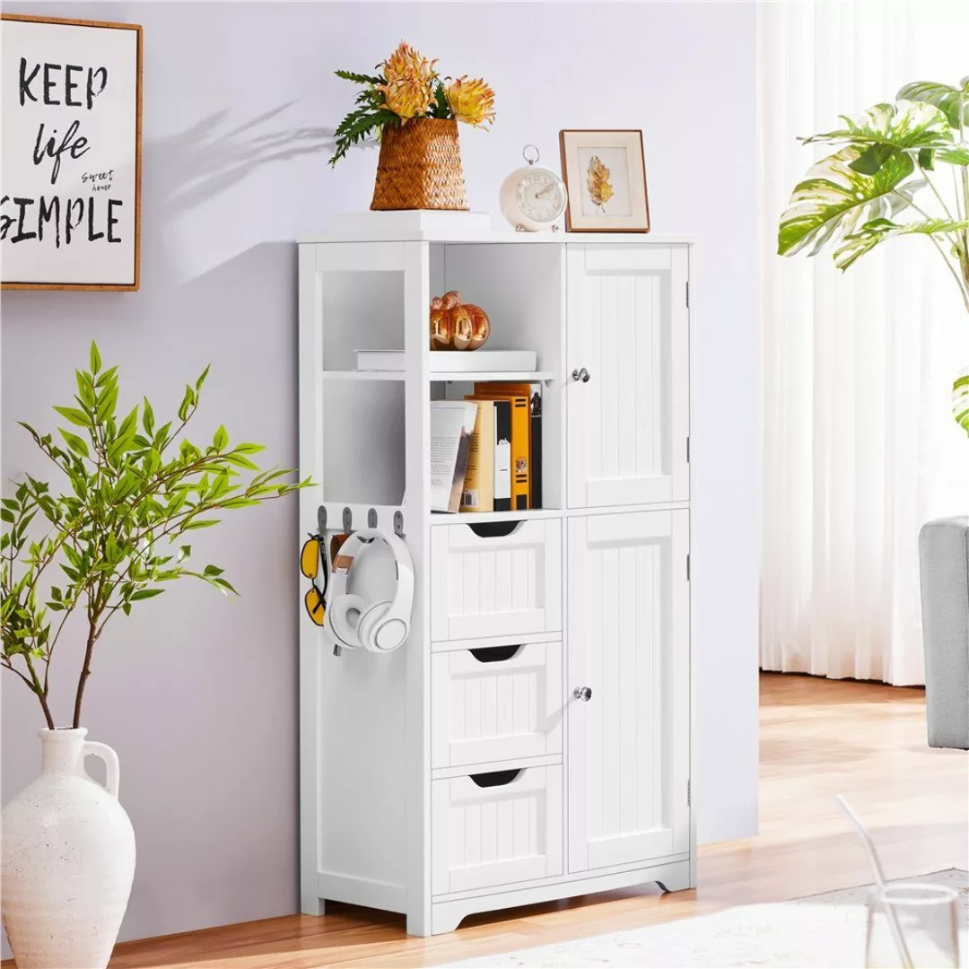 Yaheetech Hochschrank Badezimmerschrank Badkommode mit Höhenverstellbarem günstig online kaufen