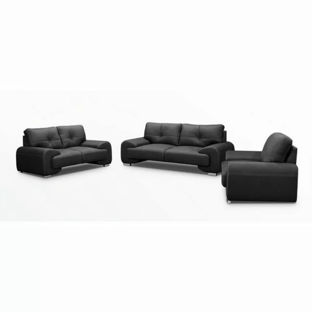 Beautysofa Polstergarnitur Maxime lux, (Sessel + Zweisitzer + Dreisitzer au günstig online kaufen