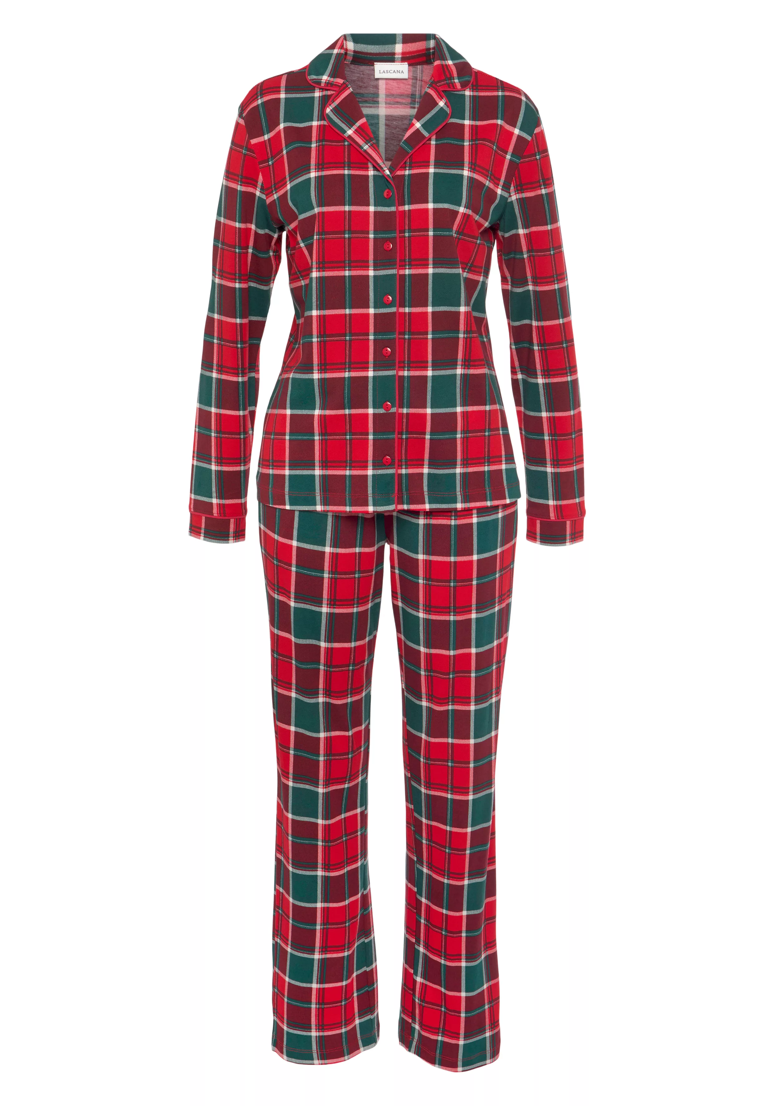 LASCANA Schlafanzug, (3 tlg., incl. Schlafmaske) günstig online kaufen