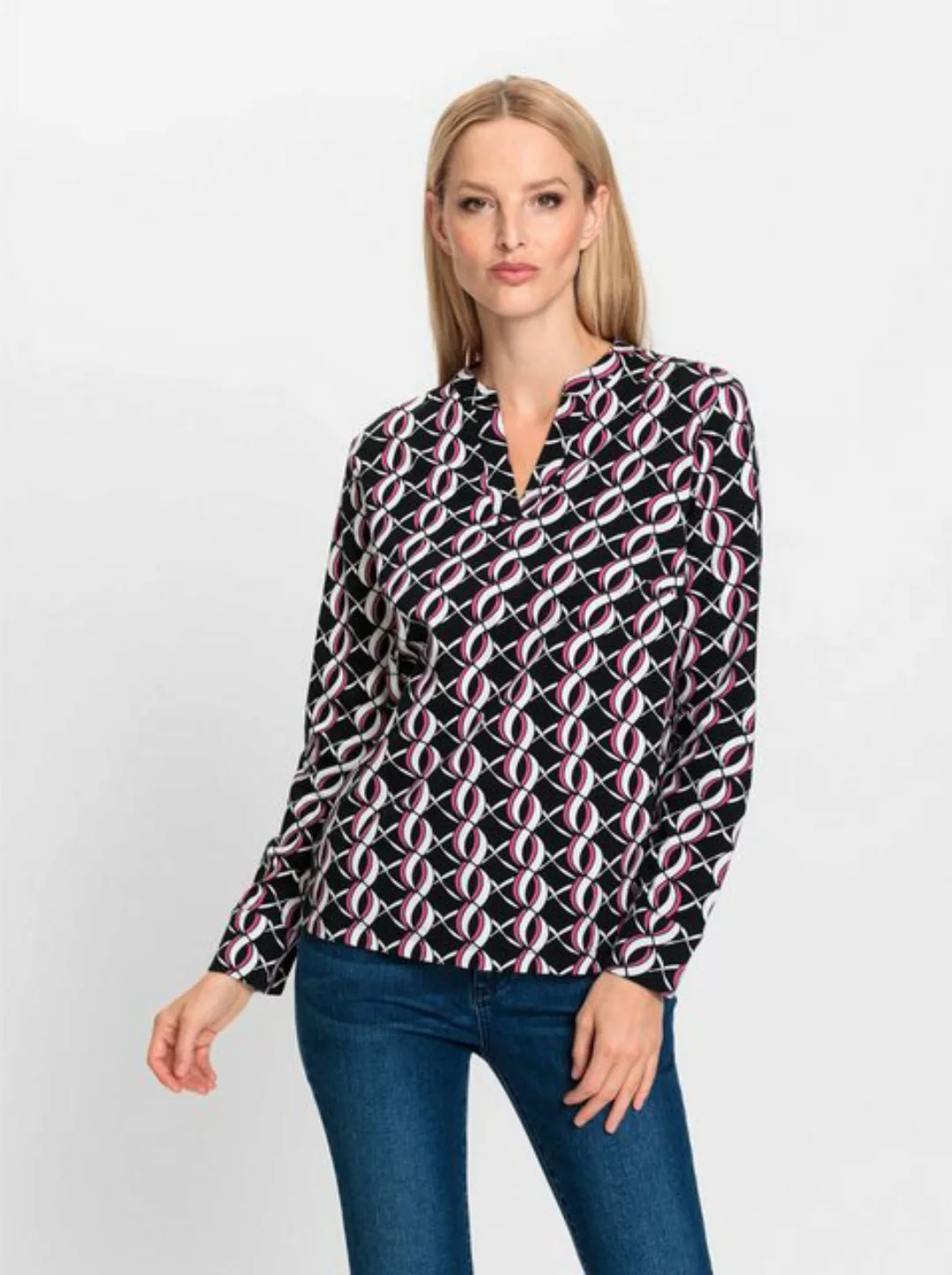 heine Klassische Bluse Jersey-Bluse günstig online kaufen