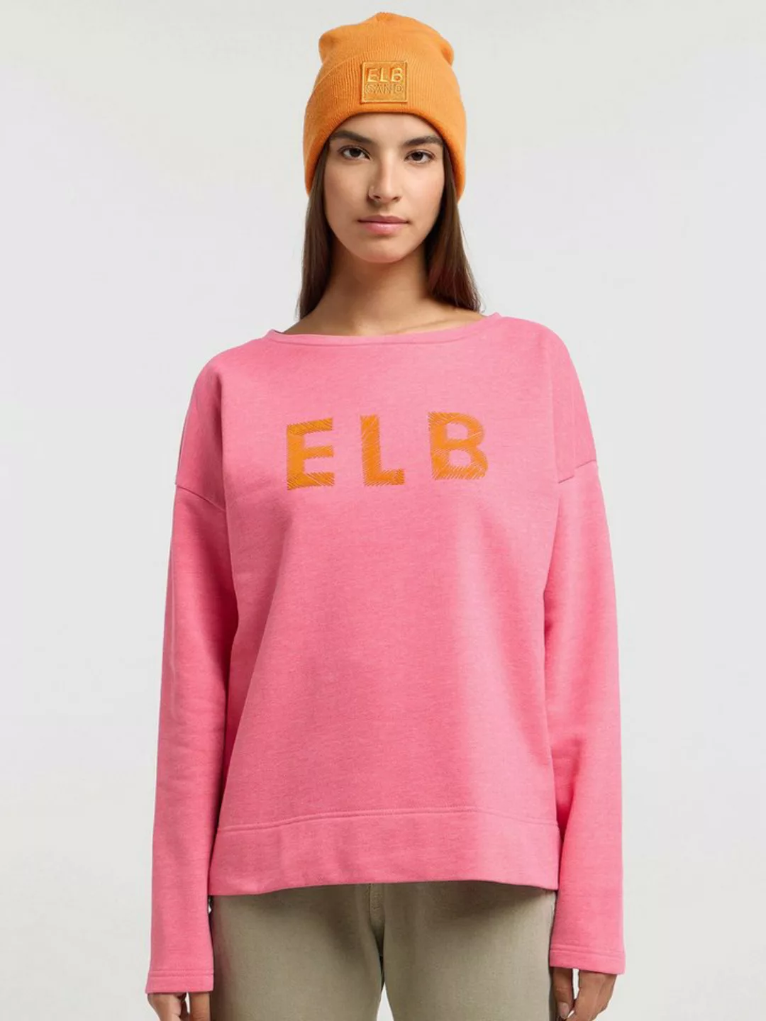 Elbsand Sweatshirt Aruna Pink Yarrow Melange günstig online kaufen