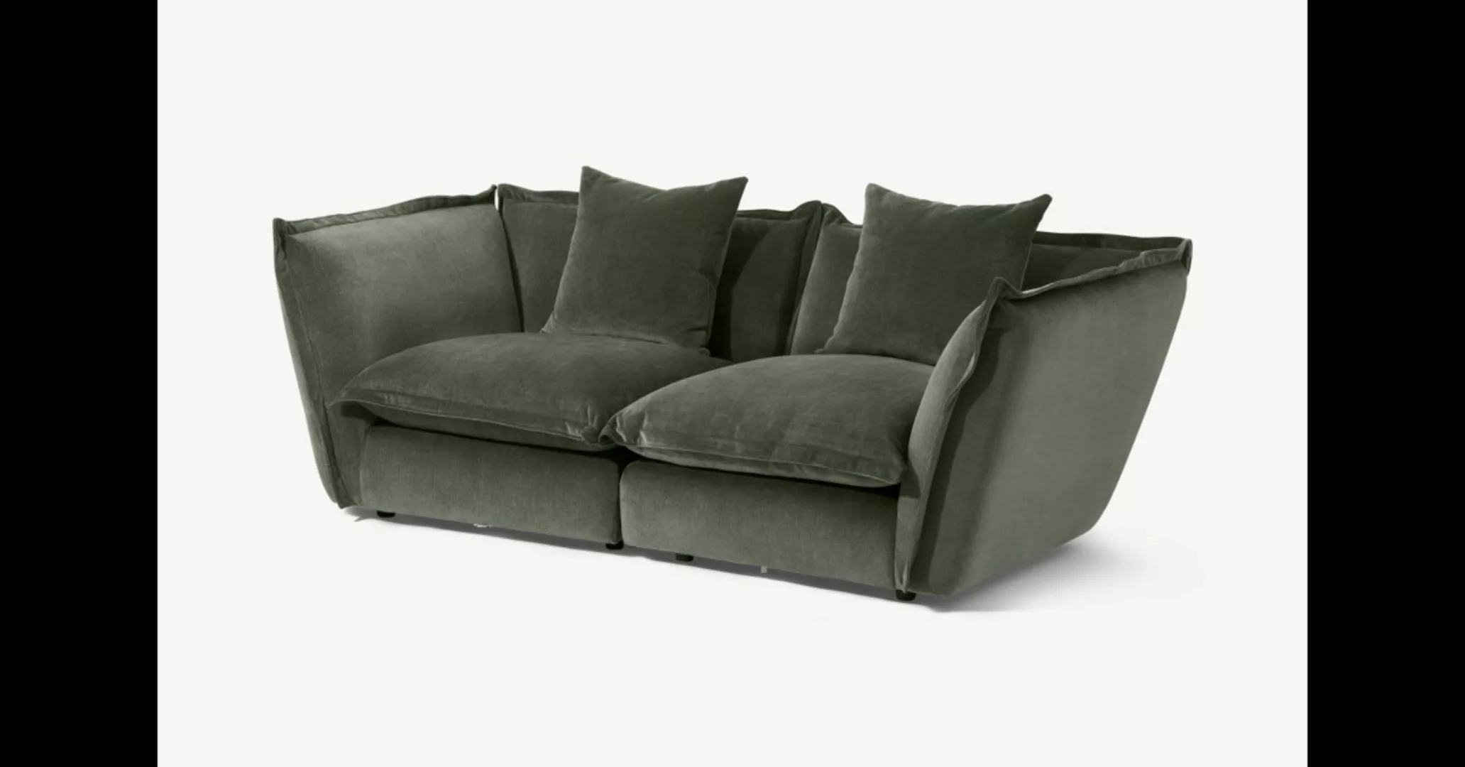 Fernsby 2-Sitzer Sofa, Chenille in Fichtengruen - MADE.com günstig online kaufen