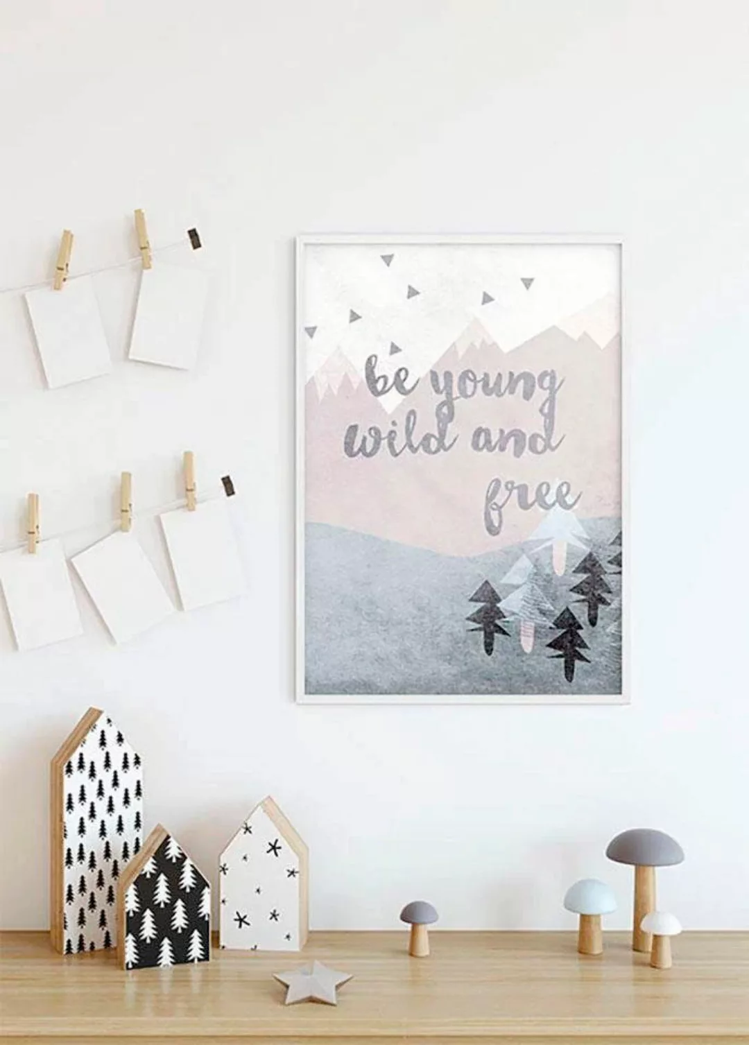 Komar Bild "Wild and Free", Sprüche, (1 St.), Wandbild zur Dekoration - ohn günstig online kaufen