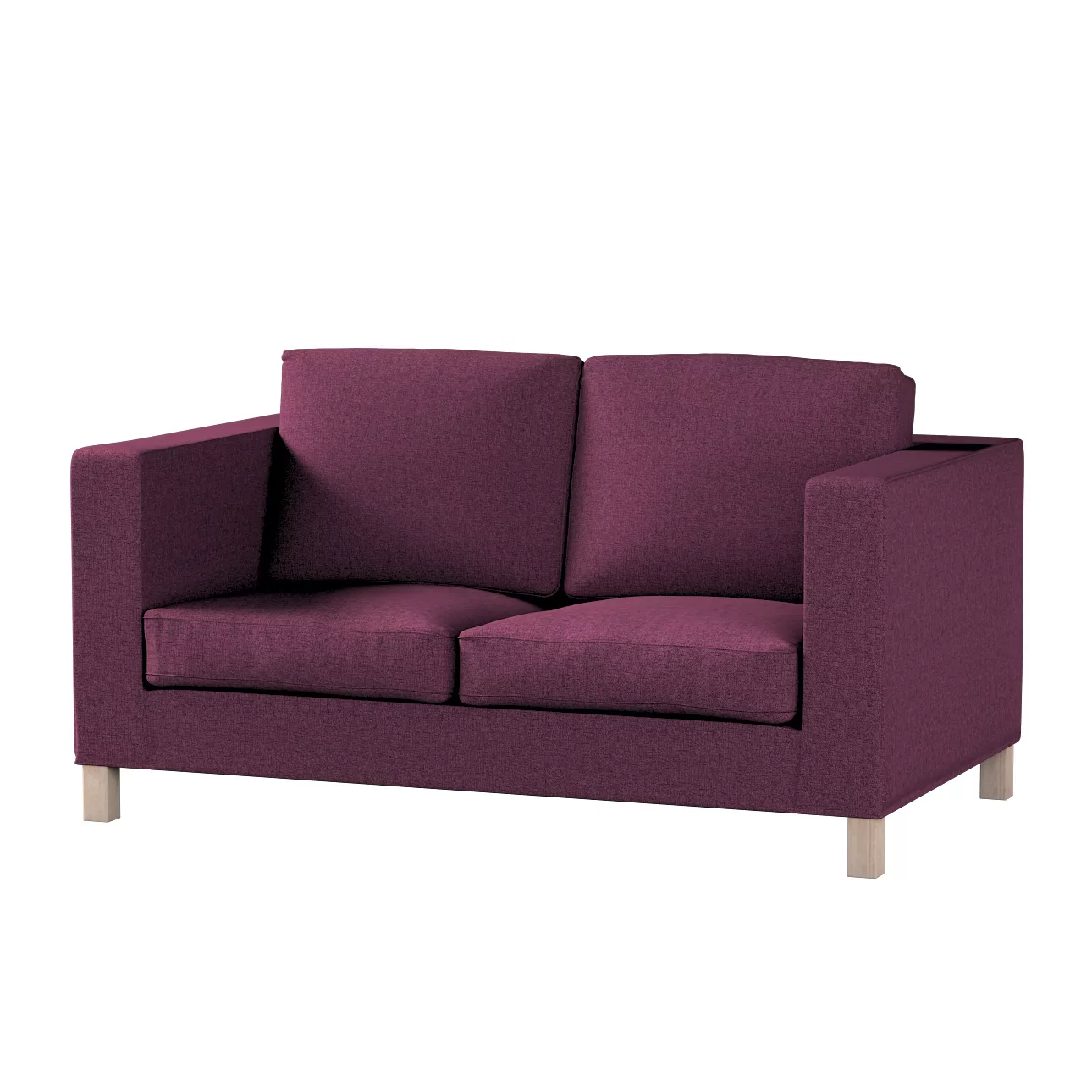Bezug für Karlanda 2-Sitzer Sofa nicht ausklappbar, kurz, pflaumenviolett, günstig online kaufen