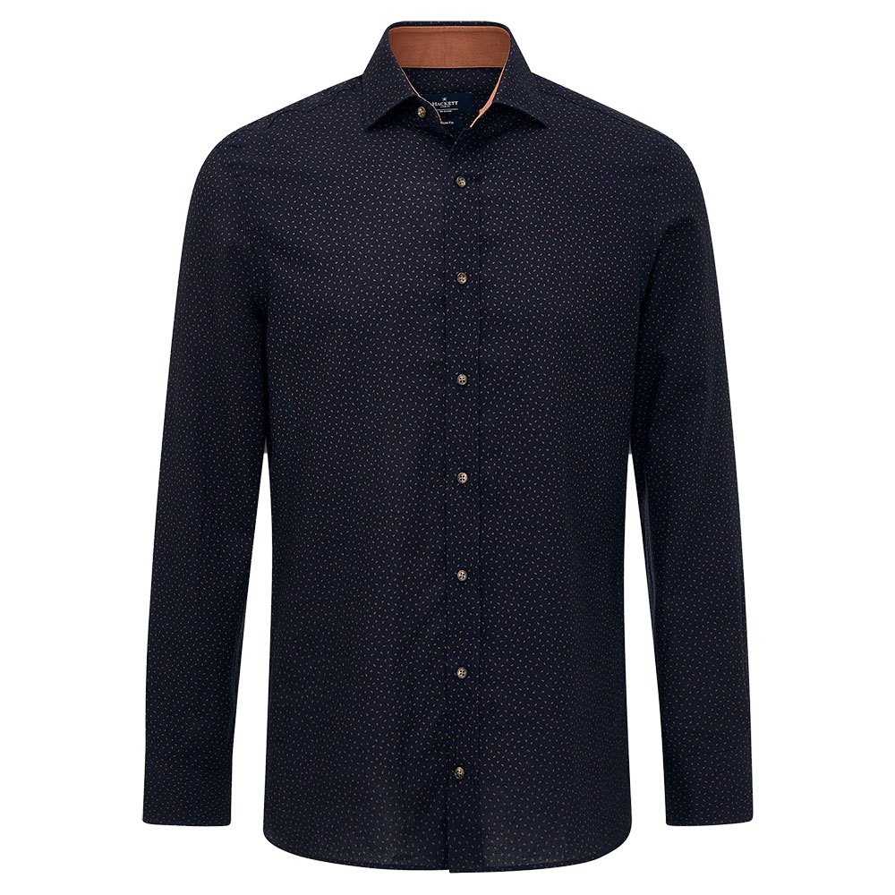 Hackett Twill Flower Drucken Langarm Hemd XS Navy / Brown günstig online kaufen