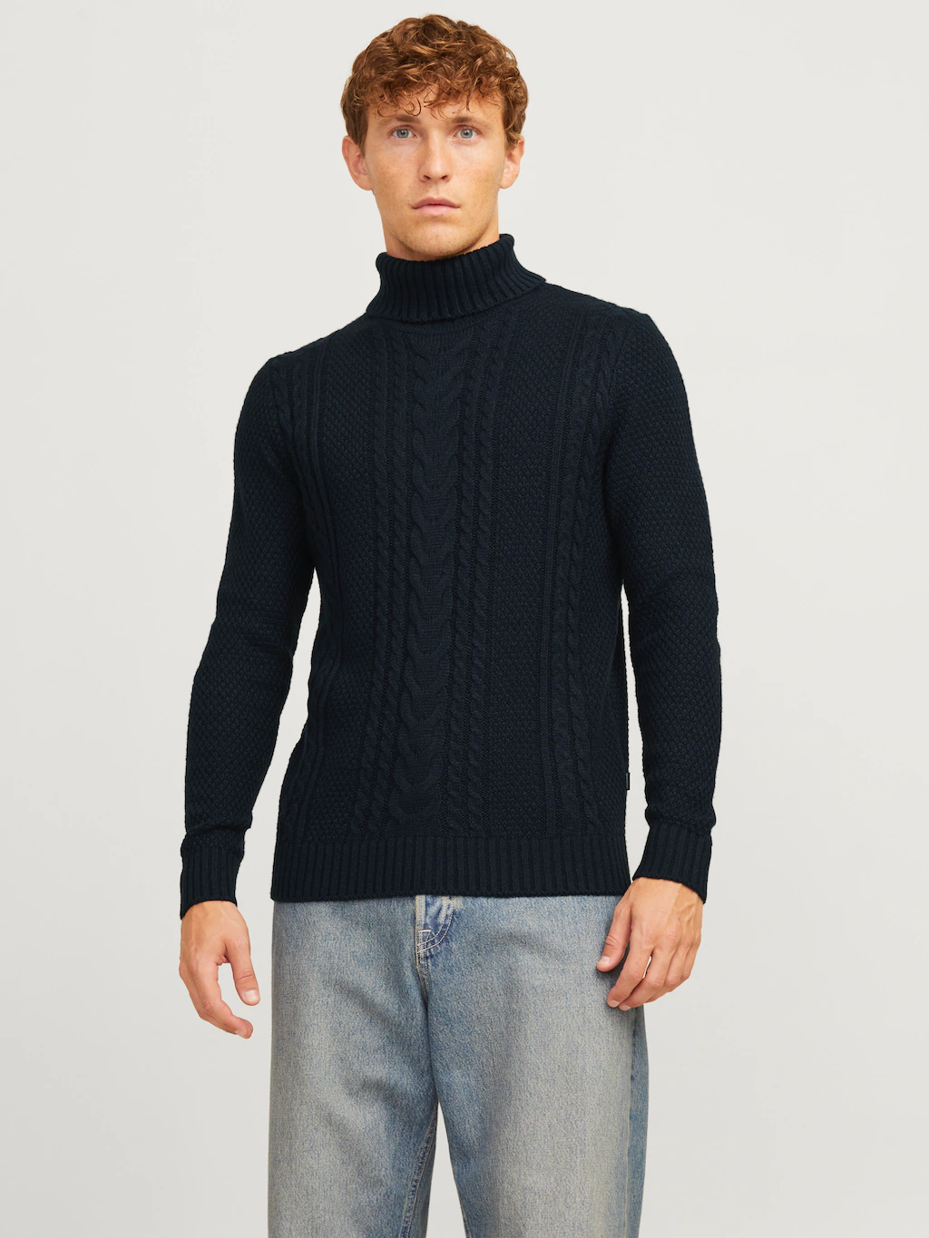 Jack & Jones Rollkragenpullover "JJCRAIG KNIT ROLL NECK AW24", mit Zopfmust günstig online kaufen