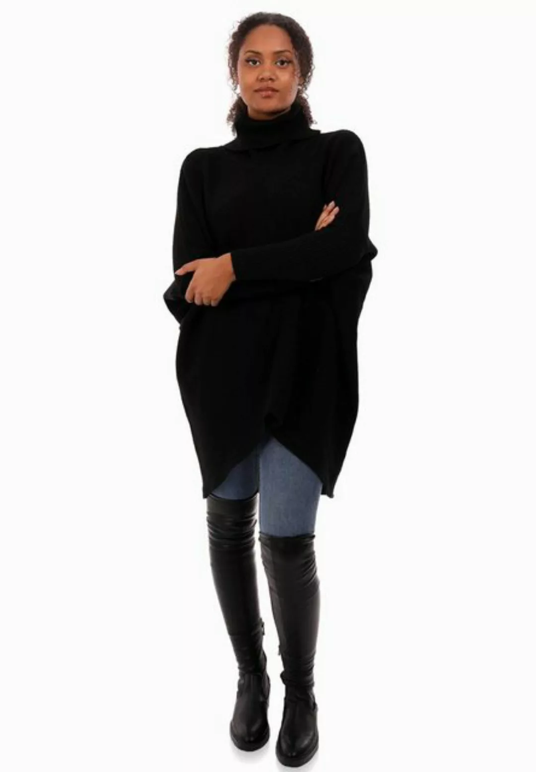 YC Fashion & Style Longpullover Strickpullover asymmetrisch Plus Size mit R günstig online kaufen