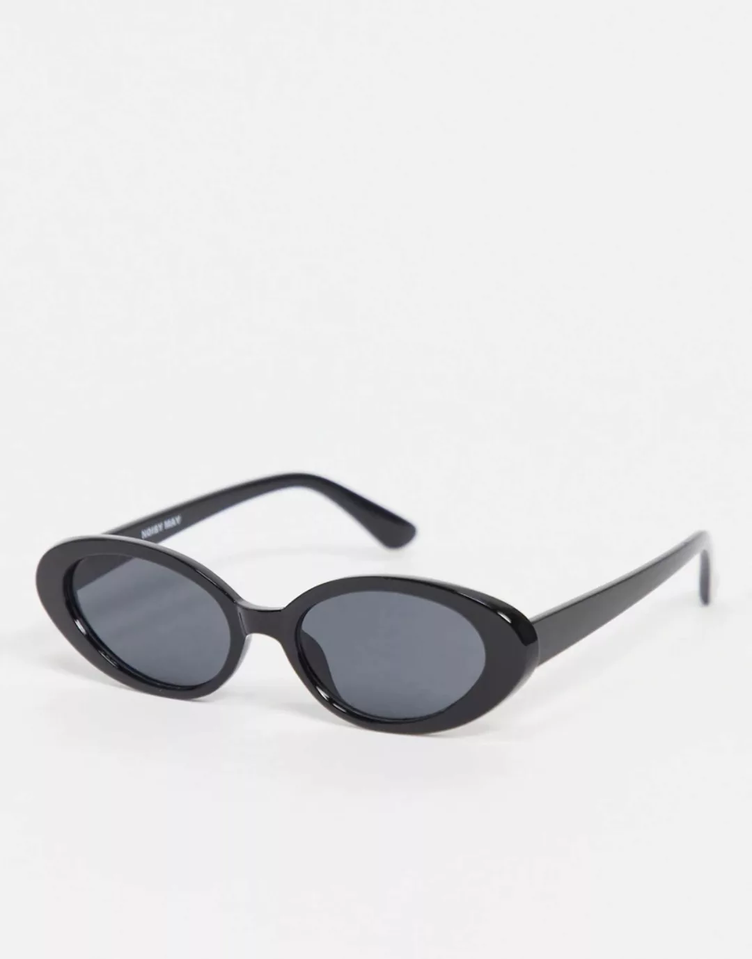 Noisy May – Ovale Sonnenbrille in Schwarz günstig online kaufen