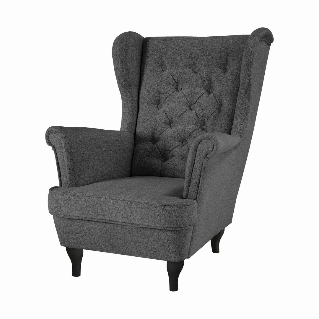 Beautysofa Ohrensessel Sessel FALCO Chesterfield Wohnzimmersessel günstig online kaufen