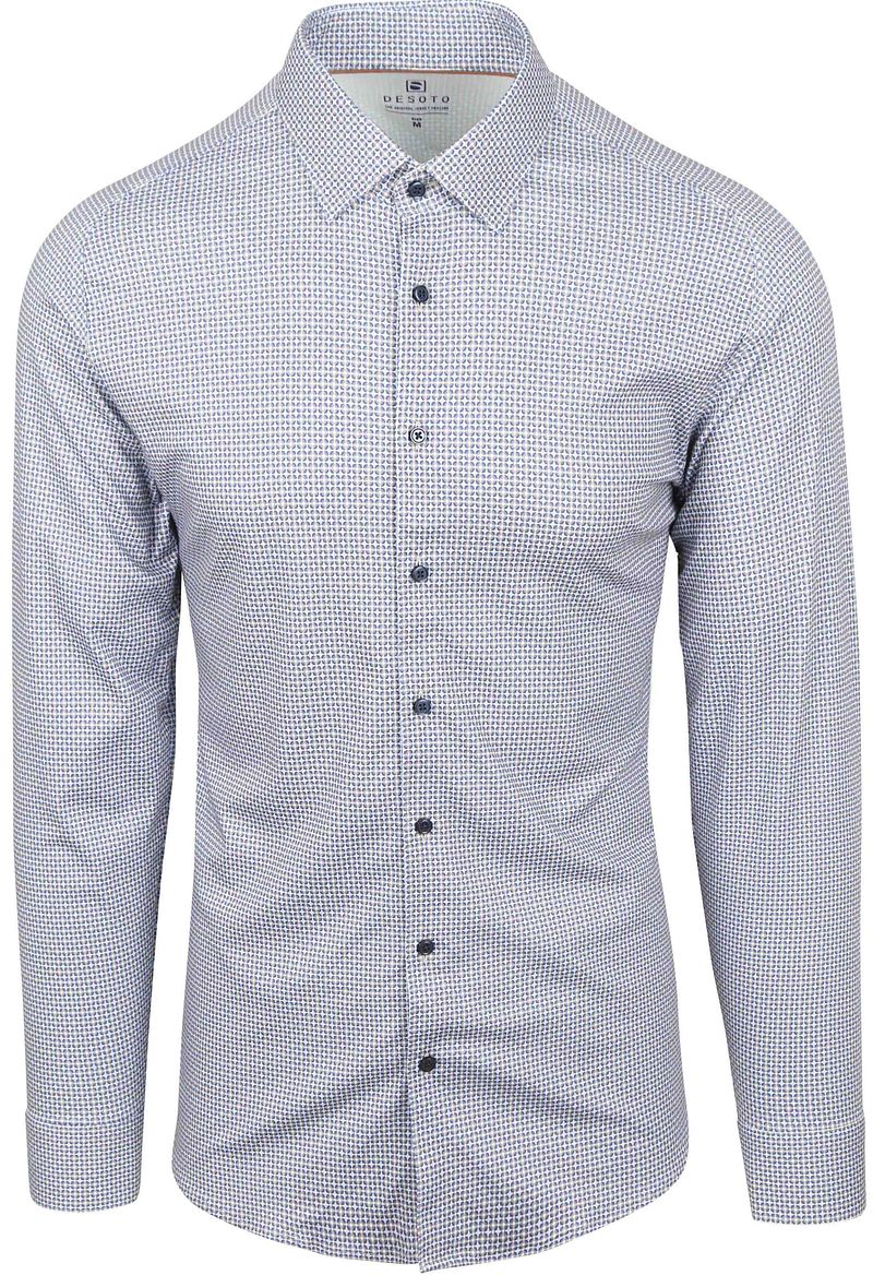 DESOTO Hemd Druck Blau  - Größe XXL günstig online kaufen