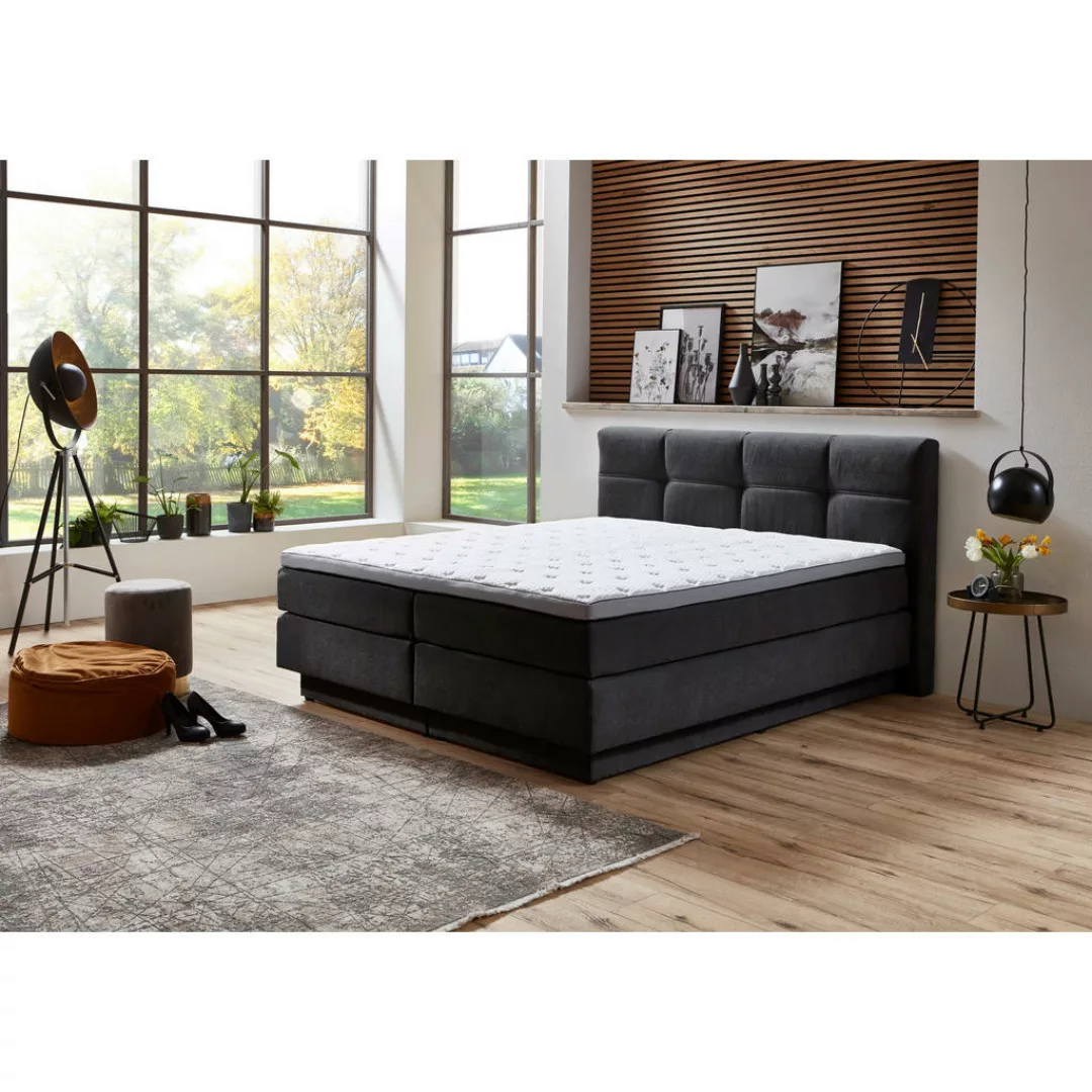 Boxspringbett Portage anthrazit Liegefläche B/L: ca. 180x200 cm günstig online kaufen