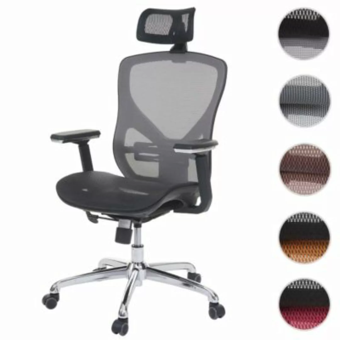 HWC Mendler Bürostuhl mit Sliding-Funktion schwarz/grau günstig online kaufen