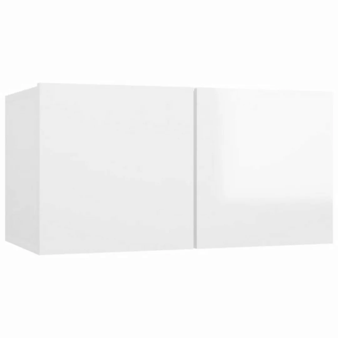 furnicato TV-Schrank TV-Hängeschrank Hochglanz-Weiß 60x30x30 cm günstig online kaufen