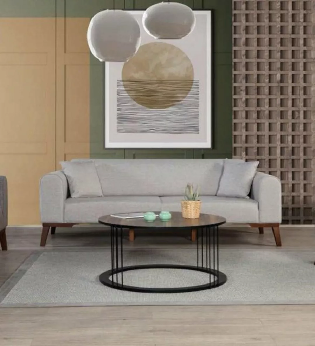 JVmoebel Sofa Dreisitzer Italienische Stil Möbel Sofa 3 Sitzer Modernes Gra günstig online kaufen